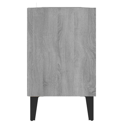Tv-bänk med metallben grå sonoma 103,5x30x50 cm