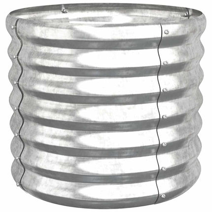 Planteringskruka galvaniserat stål 40x40x36 cm silver