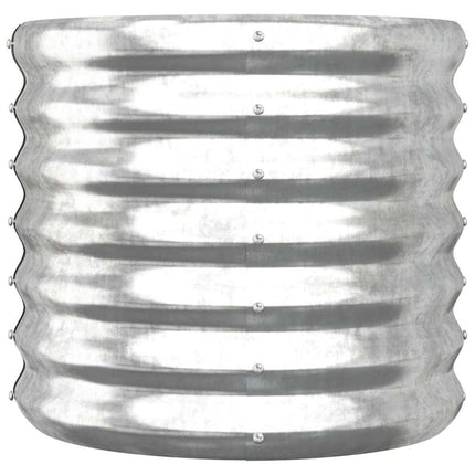Planteringskruka galvaniserat stål 40x40x36 cm silver