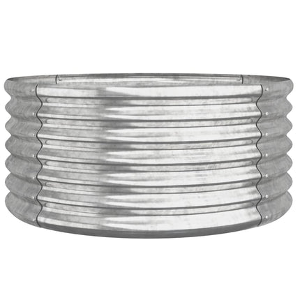 Odlingslåda galvaniserat stål 80x80x38 cm silver
