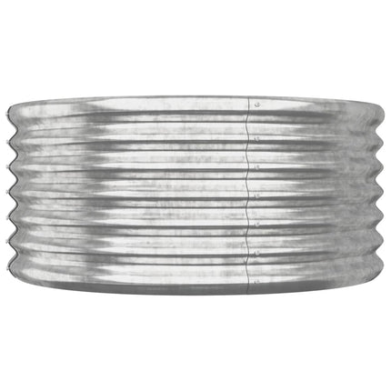 Odlingslåda galvaniserat stål 80x80x38 cm silver