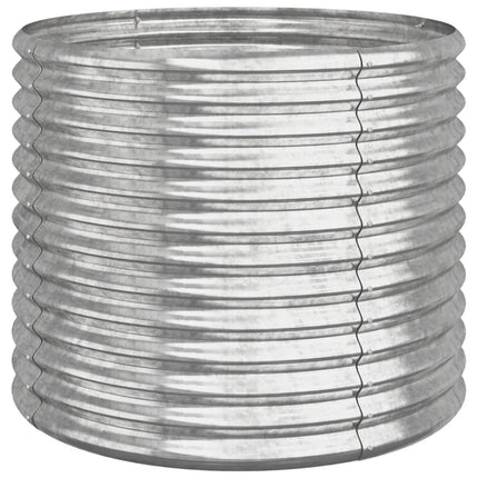 Odlingslåda galvaniserat stål 80x80x68 cm silver