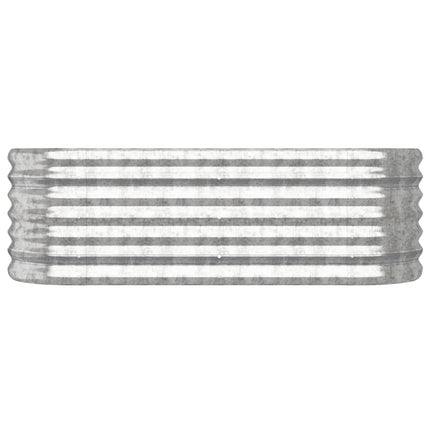 Odlingslåda galvaniserat stål 114x40x36 cm silver