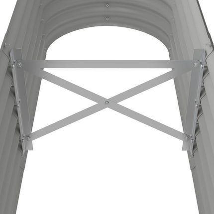 Odlingslåda galvaniserat stål 152x40x36 cm grå