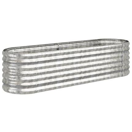Odlingslåda galvaniserat stål 152x40x36 cm silver