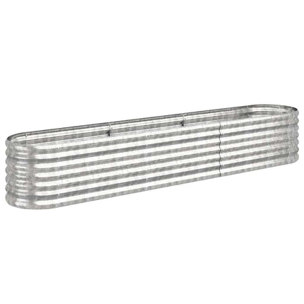 Odlingslåda galvaniserat stål 224x40x36 cm silver