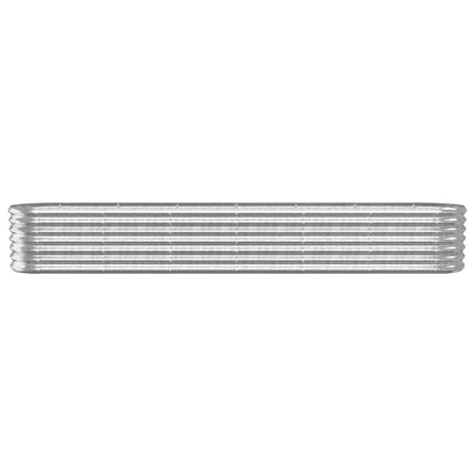 Odlingslåda galvaniserat stål 260x40x36 cm silver