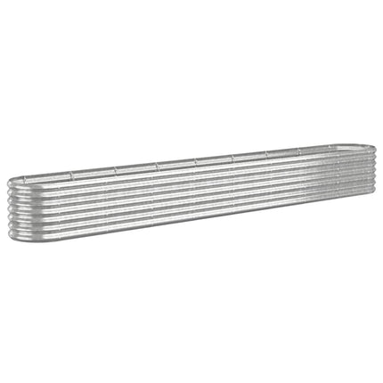 Odlingslåda galvaniserat stål 332x40x36 cm silver