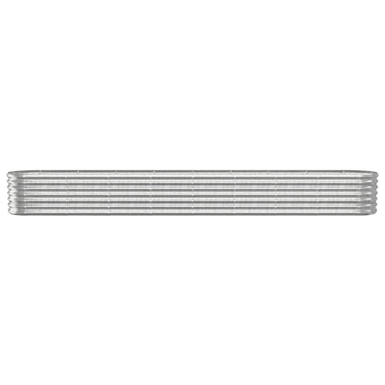 Odlingslåda galvaniserat stål 332x40x36 cm silver