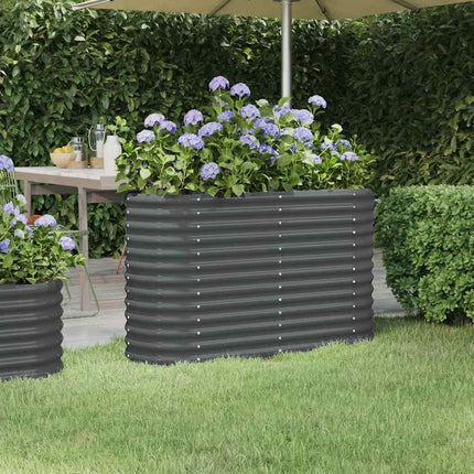 Odlingslåda galvaniserat stål 114x40x68 cm antracit