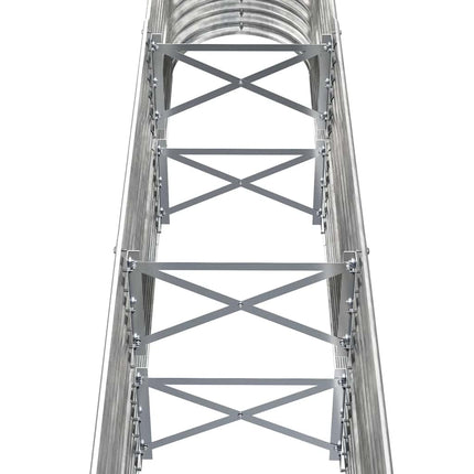 Odlingslåda galvaniserat stål 152x40x68 cm silver
