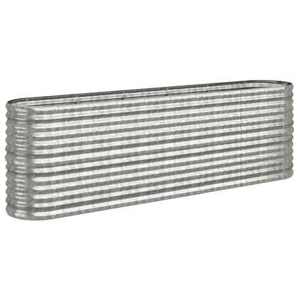 Odlingslåda galvaniserat stål 224x40x68 cm silver