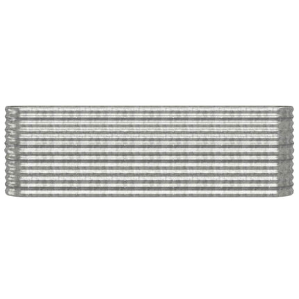 Odlingslåda galvaniserat stål 224x40x68 cm silver