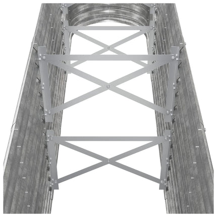 Odlingslåda galvaniserat stål 260x40x68 cm silver
