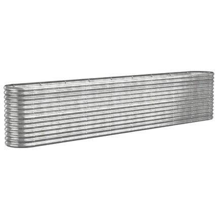 Odlingslåda galvaniserat stål 332x40x68 cm silver