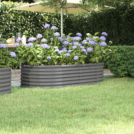 Odlingslåda galvaniserat stål 152x80x36 cm grå