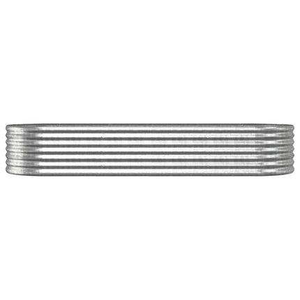 Odlingslåda galvaniserat stål 224x80x36 cm silver