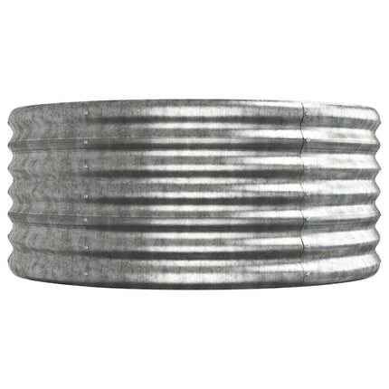 Odlingslåda galvaniserat stål 224x80x36 cm silver
