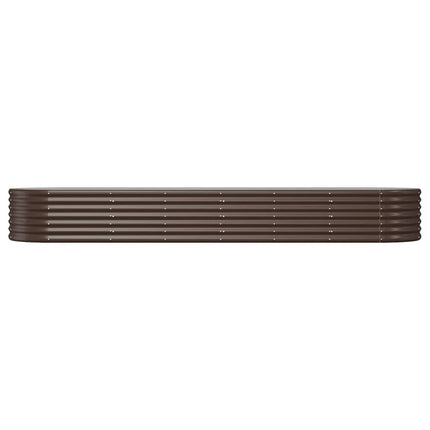 Odlingslåda galvaniserat stål 296x80x36 cm brun