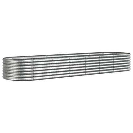 Odlingslåda galvaniserat stål 296x80x36 cm silver