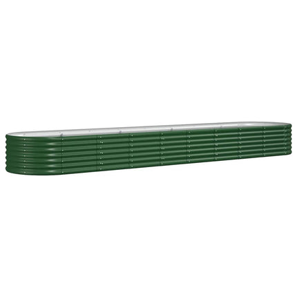 Odlingslåda galvaniserat stål 368x80x36 cm grön