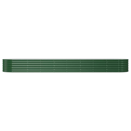 Odlingslåda galvaniserat stål 368x80x36 cm grön