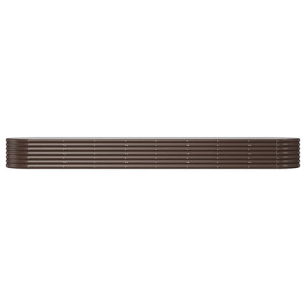 Odlingslåda galvaniserat stål 368x80x36 cm brun