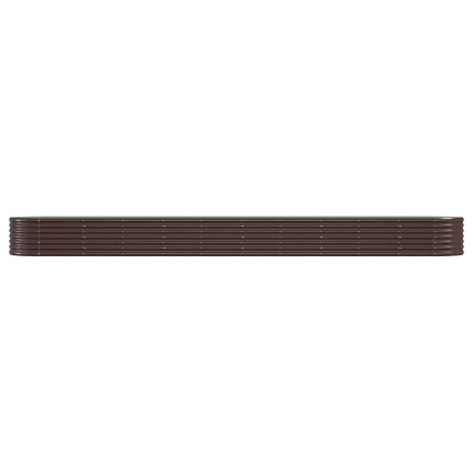 Odlingslåda galvaniserat stål 440x80x36 cm brun