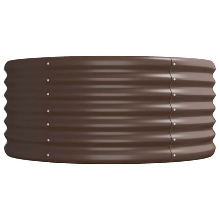 Odlingslåda galvaniserat stål 440x80x36 cm brun