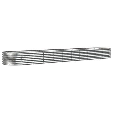 Odlingslåda galvaniserat stål 440x80x36 cm silver