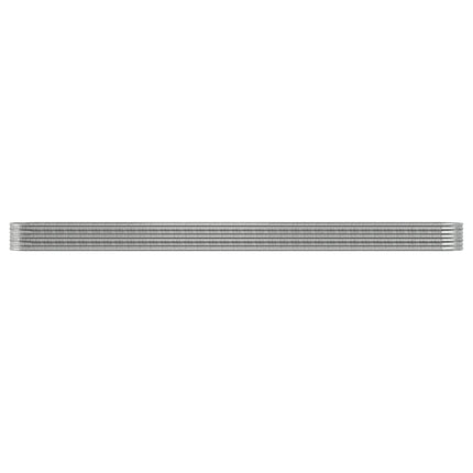 Odlingslåda galvaniserat stål 440x80x36 cm silver