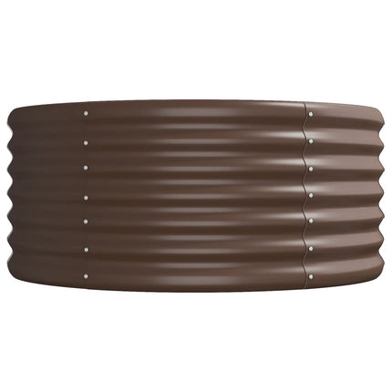 Odlingslåda galvaniserat stål 512x80x36 cm brun