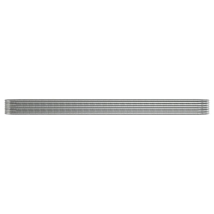 Odlingslåda galvaniserat stål 512x80x36 cm silver