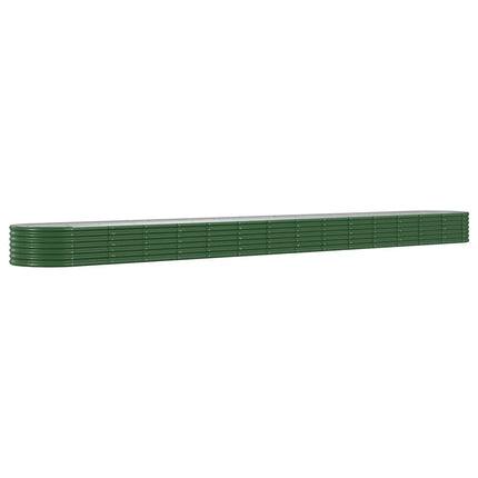 Odlingslåda galvaniserat stål 620x80x36 cm grön