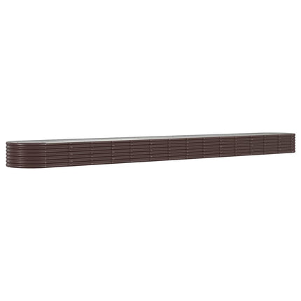 Odlingslåda galvaniserat stål 620x80x36 cm brun