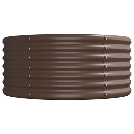 Odlingslåda galvaniserat stål 620x80x36 cm brun