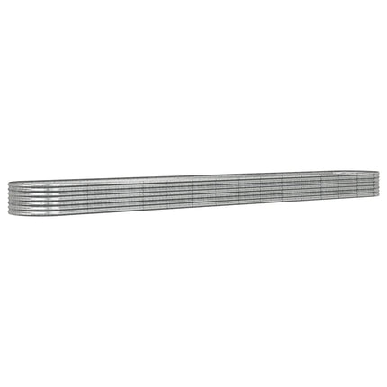 Odlingslåda galvaniserat stål 620x80x36 cm silver