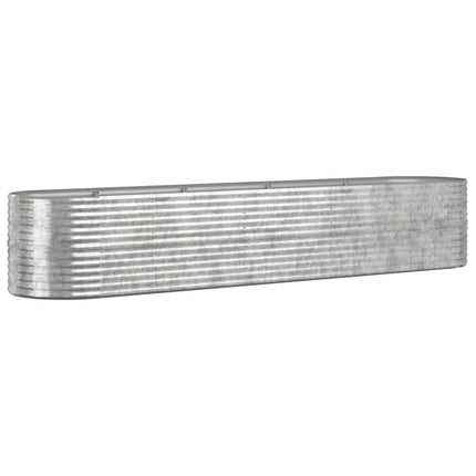 Odlingslåda galvaniserat stål 368x80x68 cm silver