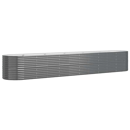 Odlingslåda galvaniserat stål 440x80x68 cm antracit