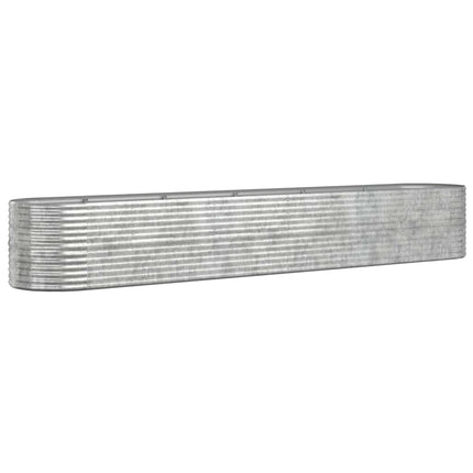 Odlingslåda galvaniserat stål 440x80x68 cm silver