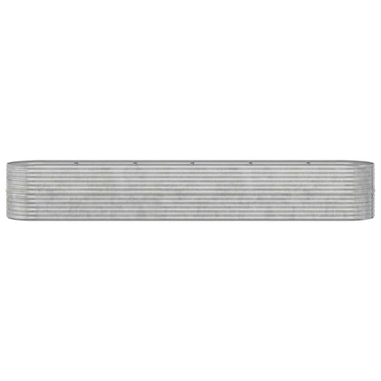 Odlingslåda galvaniserat stål 440x80x68 cm silver