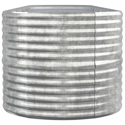 Odlingslåda galvaniserat stål 440x80x68 cm silver