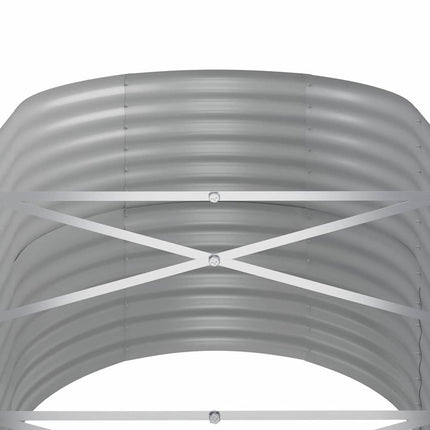 Odlingslåda galvaniserat stål 440x80x68 cm silver