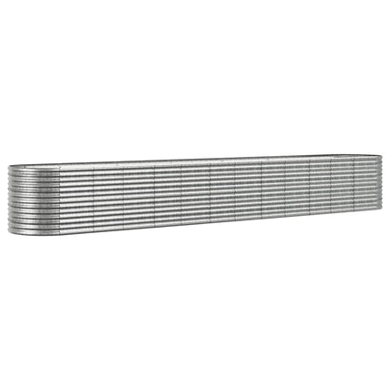Odlingslåda pulverlackerat stål 512x80x68 cm silver