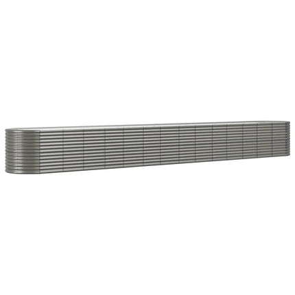 Odlingslåda pulverlackerat stål 620x80x68 cm grå