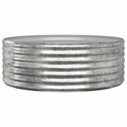 Odlingslåda galvaniserat stål 100x100x36 cm silver