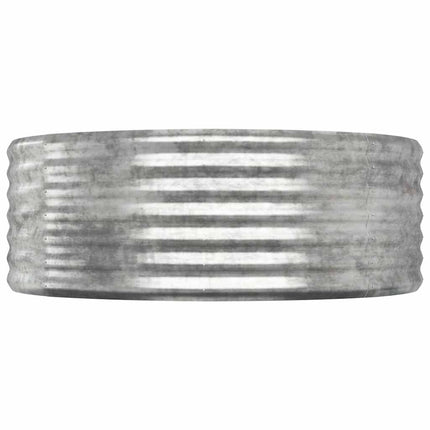 Odlingslåda galvaniserat stål 100x100x36 cm silver