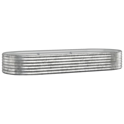 Odlingslåda galvaniserat stål 249x100x36 cm silver