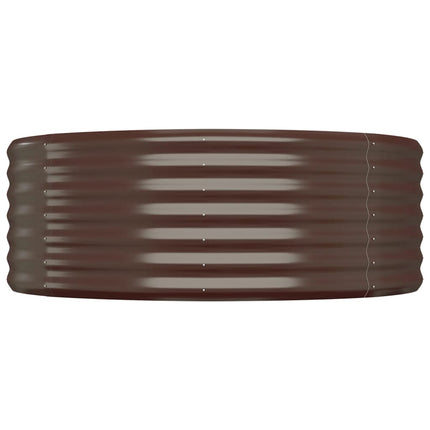 Odlingslåda galvaniserat stål 396x100x36 cm brun