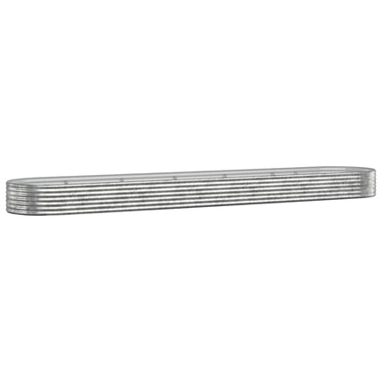 Odlingslåda galvaniserat stål 507x100x36 cm silver